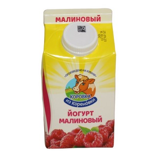 Йогурт Коровка из кореновки малина 2,1%  0,450кг